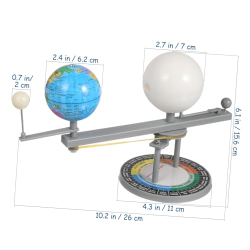 Mikinona Motorisiertes Sonnensystem Modell Dreikugel Astronomie Lernspielzeug für Erde Mond Sonne Demonstration von und Mondfinsternis Lehrreiches Planetarium Gerät für Schule und Zuhause von Mikinona