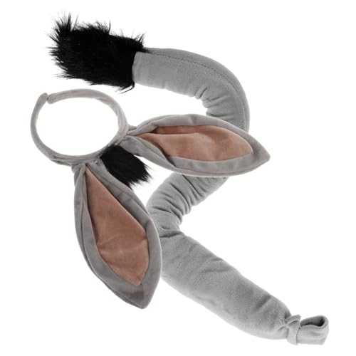 Mikinona Niedliches Esel Kostüm Set mit Verstellbarem Haarreif und Flauschigem für Erwachsene und Bequemes Tierkostüm Zubehör für Halloween Ostern Geburtstagsfeiern und Karneval von Mikinona