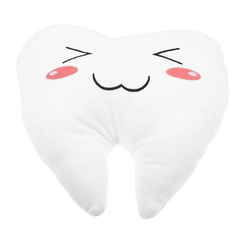 Mikinona Niedliches Zahn Stofftier für Schlafzimmer und Deko Umarmungskissen für Feiertage Cartoon Zahnwurf Design von Mikinona