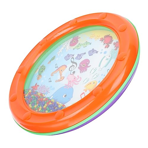 Mikinona Ozeantrommel Krabbe Meerestiere Tamburin Ozeanspielzeug Wellen Regentrommel Welleninstrumente Kinderspielzeug Sanfte Meeresklangtrommel Wellenperlentrommel von Mikinona