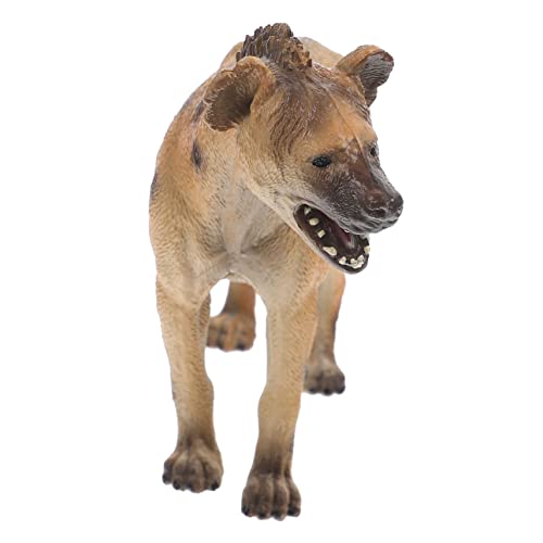 Mikinona Plastik Hyänenfigur Realistische Simulation Robustes Wildtier Desktop Dekoration Pädagogisches Kinderspielzeug für Jungen Mädchen Wild Life Sammler von Mikinona