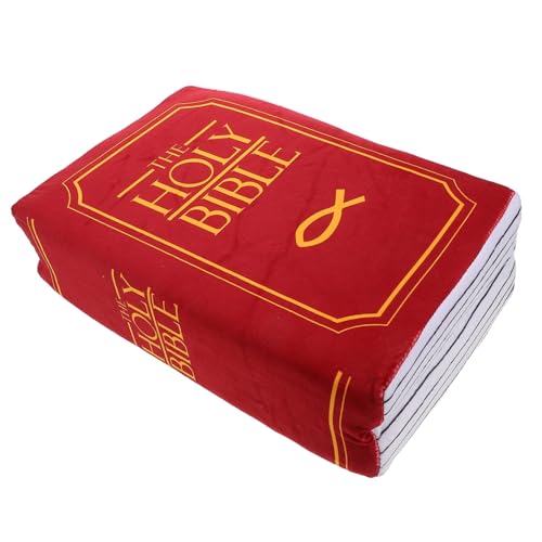 Mikinona Plüsch Bibelkissen Buchform Dekoratives Wurfkissen Weiches Kuschelkissen für Sofa Schlafzimmer und Auto Klassisches mit Liebevollem Design von Mikinona