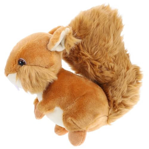 Mikinona Plüsch Eichhörnchen Kuscheltier Sofa Dekoration Weiches Cartoon Stofftier Kreatives für Erwachsene Raum Zubehör von Mikinona