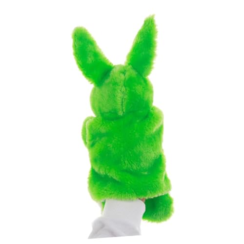 Mikinona Plüsch Handpuppe Kaninchen Grün Flauschig Sanft für Interaktives Rollenspiel Fördert Kommunikation Eltern Junge Mädchen Beziehung Story Puppets Zubehör von Mikinona