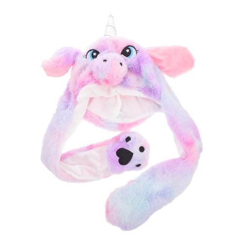 Mikinona Plüsch Hasenmütze mit Beweglichen Ohren Weiche Cartoon Bunny Mütze für Karneval Halloween Party Kostüm für Jugendliche und Erwachsene Kuscheliger Cosplay Hut von Mikinona