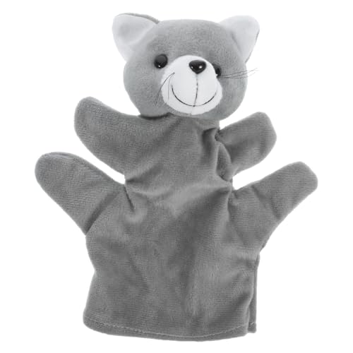 Mikinona Plüsch Katze Handpuppe Interaktives Lernspielzeug für Junge Mädchen Monate Weiches Kompaktes Fingerpuppen für Kreatives Geschichtenerzählen und Eltern Junge Mädchen Interaktion von Mikinona