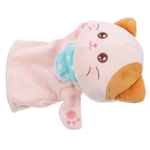 Mikinona Plüsch Katzen Handpuppe für Interaktives Cartoon Handspielzeug zum Geschichtenerzählen Weiches Kuscheltier für Rollenspiele und Frühe Bildung Geeignet für Erwachsene von Mikinona