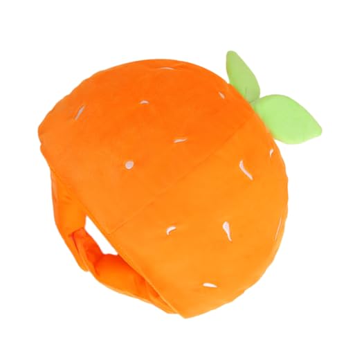 Mikinona Plüsch Orangenhut Kuscheliges Orangen Kostüm Accessoire Weiches Foto Requisit Karneval Kopfbedeckung Für Partys Cosplay Geburtstagsfeiern von Mikinona