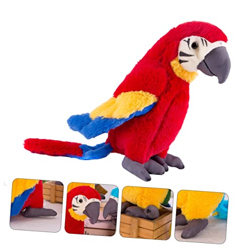 Mikinona Plüsch Papagei Kuscheltier Realistische Simulation Weiches Gefülltes Stofftier Kreatives Tiermodell Niedliche Dekoration Farbe Zufällig Zufällige Farbe von Mikinona