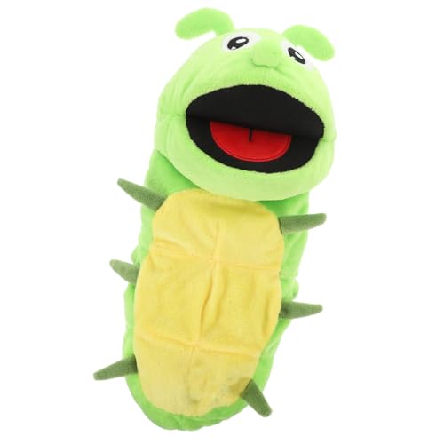 Mikinona Plüsch Raupen handpuppe aus Weichem Plüsch mit Interaktiver Funktion Waschbar Fördert Kreativität und Fantasie bei Kindern Lernspielzeug für Frühe Bildung und Erzählspiele von Mikinona