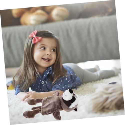 Mikinona Plüsch Waschbär Handpuppe Weiches Stofftier Kuscheltier Interaktives Handspielzeug für Lernspielzeug Geschenkidee Cartoon Tier Handpuppe von Mikinona