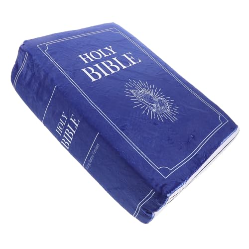 Mikinona Plüsch Wurfkissen Heilige Bibel Buchform Kuscheliges Dekokissen Weiches Spielzeugkissen Für Sofa Zimmerdeko Lernspielzeug von Mikinona