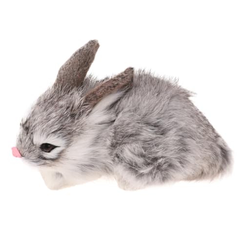 Mikinona Plüschhase Mini Kuscheltier Lifelike Simulation Kaninchen Modell Stofftier Dekoration Geschenk für Zuhause und Tierparty von Mikinona
