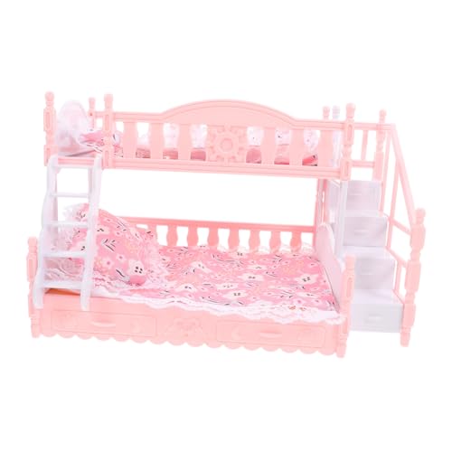 Mikinona Puppenhaus Etagenbett mit Bettwäsche und Kissen Miniatur Puppenbett Modell für Mädchen Dekoratives Puppenzubehör Set für Realistische Schlafzimmergestaltung Mikinona Puppenhaus Etagenbett mit Bettwäsche und Kissen Miniatur Puppenbett Modell für Mädchen Dekoratives Puppenzubehör Set für Realistische Schlafzimmergestaltung von Mikinona