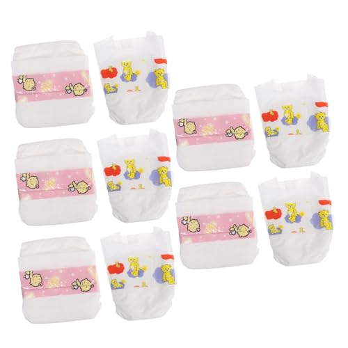 Mikinona Puppenwindeln Puppenhosen Zubehör Höschen Für Puppen Babyzubehör Für Puppen Unterwäsche Für Minipuppen Neugeborene Babypuppenzubehör Babypuppenunterwäsche Babywindeln Vliesstoff von Mikinona