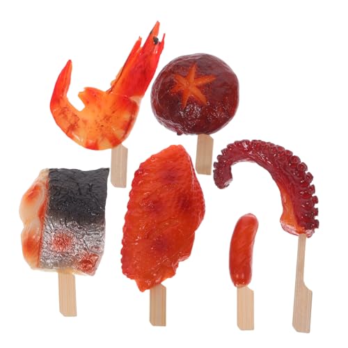 Mikinona Realistische Fake BBQ Lebensmittel Modell Detailgetreue Grillspieße Simulation für Fotorequisiten Partydekoration DIY Projekte und Küchen-deko Mikinona Realistische Fake BBQ Lebensmittel Modell Detailgetreue Grillspieße Simulation für Fotorequisiten Partydekoration DIY Projekte und Küchen-deko von Mikinona