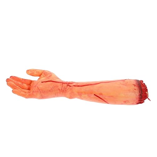 Mikinona Realistische Halloween Deko Abgetrennter Arm Prop Großes Simuliertes Gebrochenes Arm Requisite Leichtes Langlebiges Horror Party Accessoire für Gruselige Atmosphäre Tisch und von Mikinona