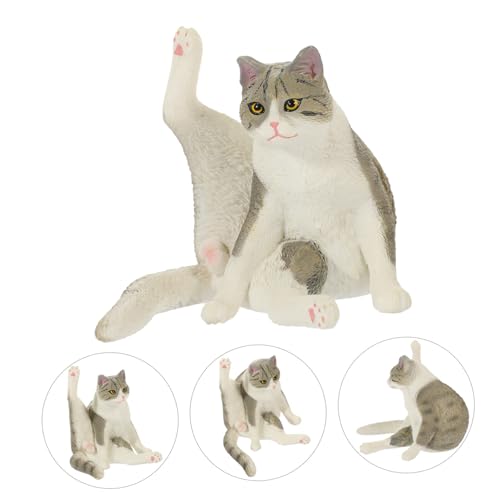 Mikinona Realistische Katzenfigur Dekorative Desktop Katzenstatue Glatte Oberfläche Kleine Heim Büroraum Deko Geschenkidee für Katzenliebhaber Mikinona Realistische Katzenfigur Dekorative Desktop Katzenstatue Glatte Oberfläche Kleine Heim Büroraum Deko Geschenkidee für Katzenliebhaber von Mikinona