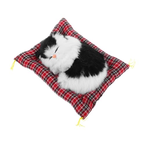 Mikinona Realistische Katzenfigur mit Weicher Stoffmatte Handgefertigtes Plüschtier mit Niedlichem Miauen Dekoratives Modell für Wohnzimmer Schlafzimmer und Büro für Katzenliebhaber Mikinona Realistische Katzenfigur mit Weicher Stoffmatte Handgefertigtes Plüschtier mit Niedlichem Miauen Dekoratives Modell für Wohnzimmer Schlafzimmer und Büro für Katzenliebhaber von Mikinona
