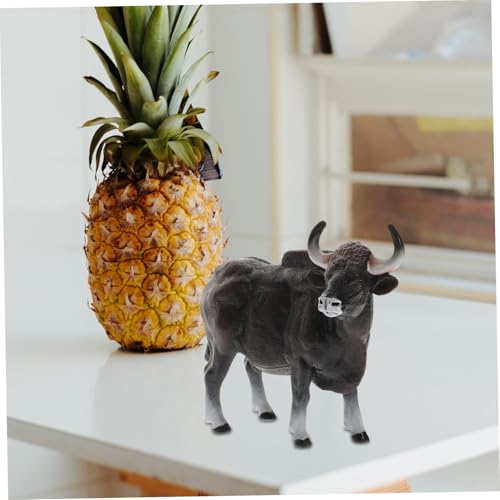 Mikinona Realistische Rinderfigur aus Kunststoff Detailgetreues Simulationsspielzeug für Dekoratives Nutztier Modell für Kinderzimmer Lernspielzeug und Geschenkidee von Mikinona