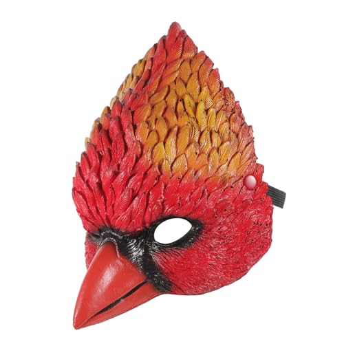 Mikinona Realistische Vogelkopfmaske Rot für Karneval Halloween Party Leichte Tiergesichtsmaske mit Detailreichem Küken Design Tragbar und Lustig für Kostüm und Maskenballveranstaltungen Mikinona Realistische Vogelkopfmaske Rot für Karneval Halloween Party Leichte Tiergesichtsmaske mit Detailreichem Küken Design Tragbar und Lustig für Kostüm und Maskenballveranstaltungen von Mikinona