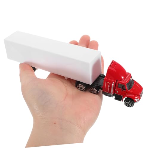 Mikinona Realistisches Amerikanisches LKW Modell aus Langlebiger Legierung Detailgetreuer Transporter mit Rotem Fahrerhaus und Weißem Container Geschenk für Jungen Ab Jahren Mikinona Realistisches Amerikanisches LKW Modell aus Langlebiger Legierung Detailgetreuer Transporter mit Rotem Fahrerhaus und Weißem Container Geschenk für Jungen Ab Jahren von Mikinona