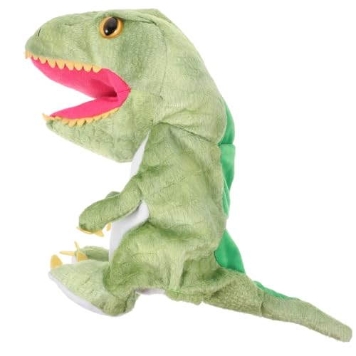 Mikinona Realistisches Dinosaurier Handpuppe aus Plüsch Tyrannosaurus Biss Finger Handspiel für Motorik und Kommunikation Zufällige Farbe Zufällige Farbe von Mikinona