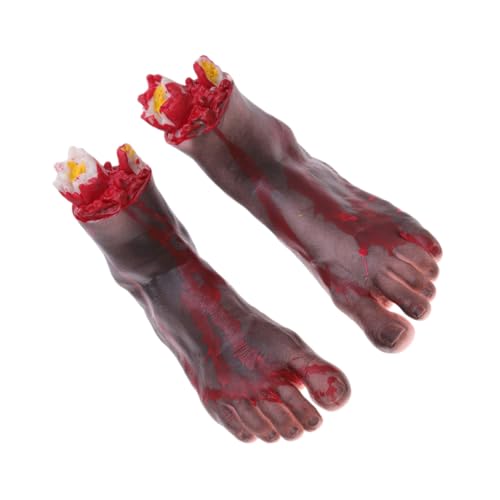 Mikinona Realistisches Halloween Deko Schwarze Abgetrennte Füße Gefälschte Körperteile Gruselige Requisiten für Party Streich und Horror Dekoration von Mikinona
