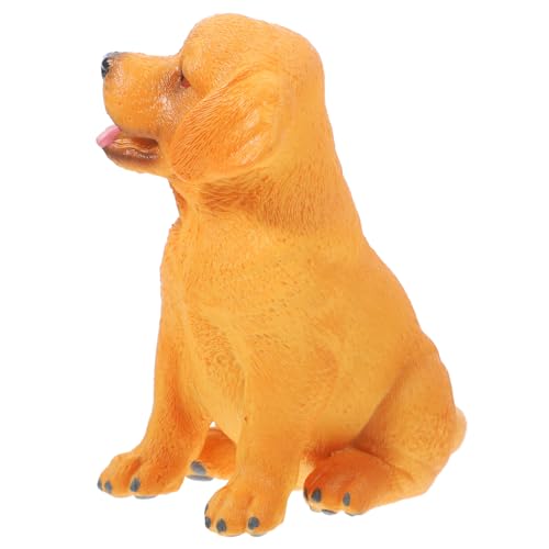 Mikinona Realistisches Labrador Welpen Modell Stabiles Kunststofffiguren für Detailgetreue Simulation Dekoratives Haustier Figur für Tisch und Zimmer Pädagogisches Lernspielzeug von Mikinona