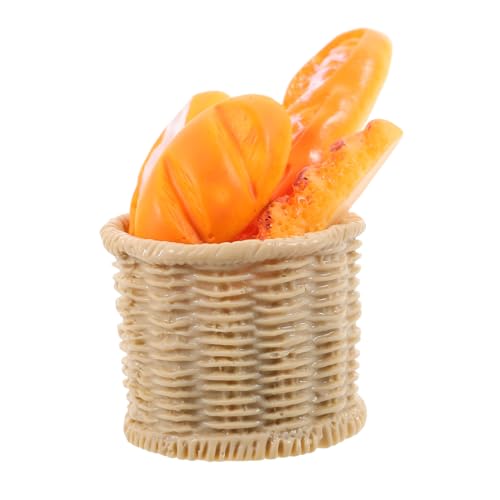 Mikinona Realistisches Miniatur Brot Modell mit Korb Detailgetreues Resin Fake Bread für Puppenhaus Dekoration Foto Requisite und Miniatur Wohnzimmerschmuck Mikinona Realistisches Miniatur Brot Modell mit Korb Detailgetreues Resin Fake Bread für Puppenhaus Dekoration Foto Requisite und Miniatur Wohnzimmerschmuck von Mikinona