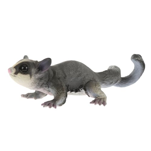 Mikinona Realistisches Petaurus Breviceps Modell aus Solidem Kunststoff Detailgetreue Nachbildung als Desktop und Landschaftsfigur Pädagogisches Tiermodell für Dekoration von Mikinona