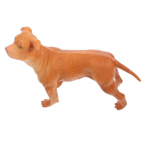 Mikinona Realistisches Tiermodell Deko Kunststoff Hundemodell Lebensecht Simulation Puppymodell für Kinderzimmer Garten Dekoration Lernspielzeug von Mikinona