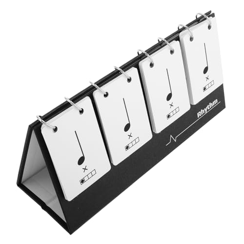 Mikinona Rhythmus Übungskarten Musik Flashcards für Anfänger Langlebige Tragbare Rhythmus Trainingskarten für Präzises Notenlesen und Musikunterricht Kompakt und Einfach zu Reinigen von Mikinona