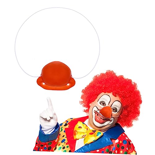 Mikinona Rote Clown Nase aus Kunststoff Lustiges Masquerade Kostümzubehör Praktische Party Deko Geeignet für Karneval Halloween Fasching Witziges Fotorequisit für Erwachsene von Mikinona