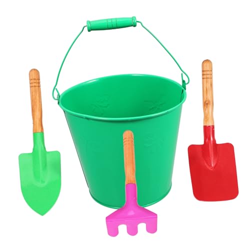 Mikinona Sandspielzeug Robuster Großer Eimer mit Kleiner Schaufel Buntes Outdoor Strandspielzeug für Jungen und Mädchen Langlebig und Kreatives Sandspielzeug für Strand und von Mikinona
