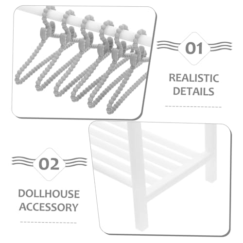 Mikinona Simulationskleidung Trocknenständer Zubehör für Puppenmöbel Puppenbekleidungsorganisator Miniaturkleiderbügel Dollhouse Hanger Kleiderbügel für Puppen Plastik Weiß Mikinona Simulationskleidung Trocknenständer Zubehör für Puppenmöbel Puppenbekleidungsorganisator Miniaturkleiderbügel Dollhouse Hanger Kleiderbügel für Puppen Plastik Weiß von Mikinona