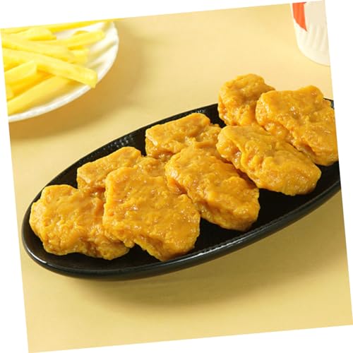 Mikinona Simulierte Chicken und Künstliche Pommes Frites Teiliges Lebensechte Dekoration für Küche und Fotografie Detailgetreu Gestaltete Essensmodelle für Spiel und Deko von Mikinona