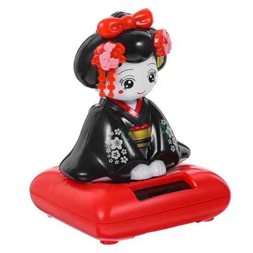 Mikinona Tanzende Mädchen-Wackelkopfpuppe japanische Kimonopuppe japanische Partydekoration Kimono-Puppenfiguren tooniesfiguren Cute Decor Schreibtisch Dekorationen Zubehör Baby Senfkörner von Mikinona