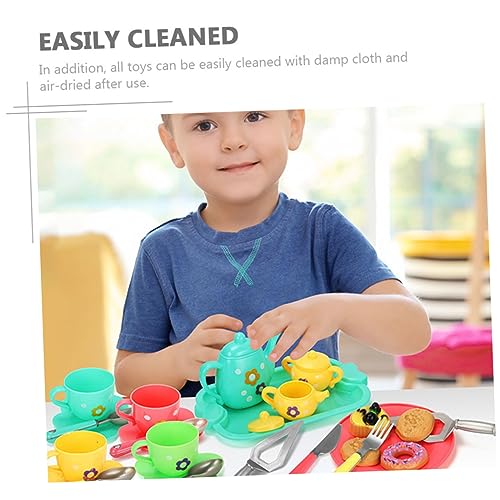 Mikinona Teeservice Spielset Kreatives Nachahmungsteeservice für Rollenspiele Fördert Fantasie und Gehirnentwicklung Geeignet für Jungen und Mädchen für Kleinkinder von Mikinona