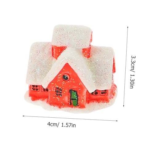 Mikinona Teiliges Miniatur Weihnachtsbaum Dekorset aus Langlebigem Harz Detailreich Gestaltete Weihnachtsfiguren für Puppenhaus Tisch und Desktop Weihnachtsdeko Vielseitig Einsetzbar von Mikinona