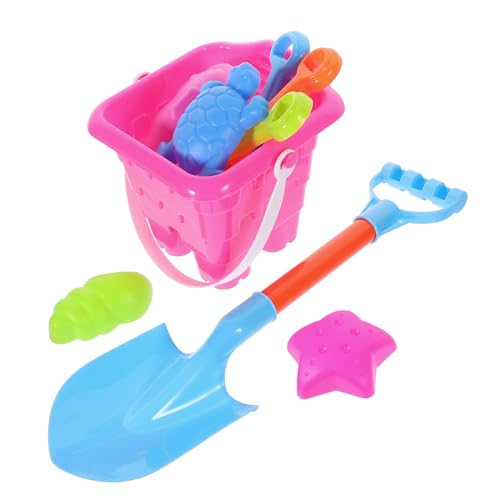 Mikinona Teiliges Sandspielzeug mit Eimer Schaufel und Förmchen Farbenfrohes Strandzubehör für Mädchen Ergonomisch Gestaltet für Sandkasten und Strandspiele Draußen von Mikinona