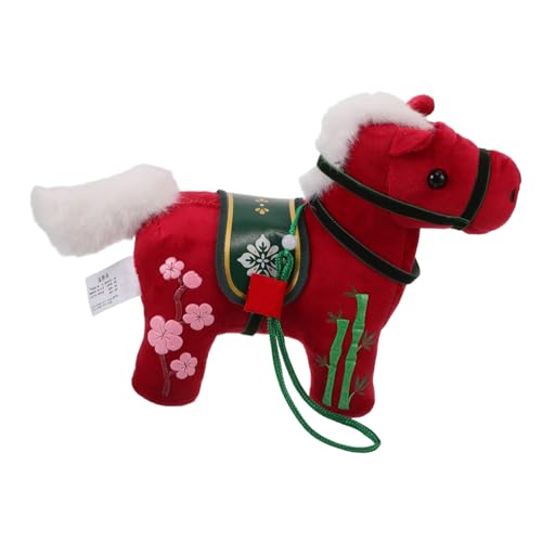 Mikinona Tierkreisfigur Pferd Stoffpuppe Weiches Pferd Plüschtiere Tierkreispferd Figur Plüschtiere Chinesisches Anhänger Puppe Ornament von Mikinona