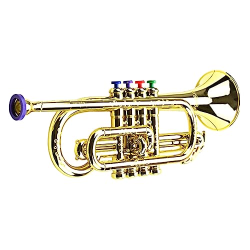 Mikinona Trompeten Modell Trompete Musikinstrument Simulation Musikalisches Lernspielzeug für Mädchen Jungen Geburtstag Weihnachten Party von Mikinona