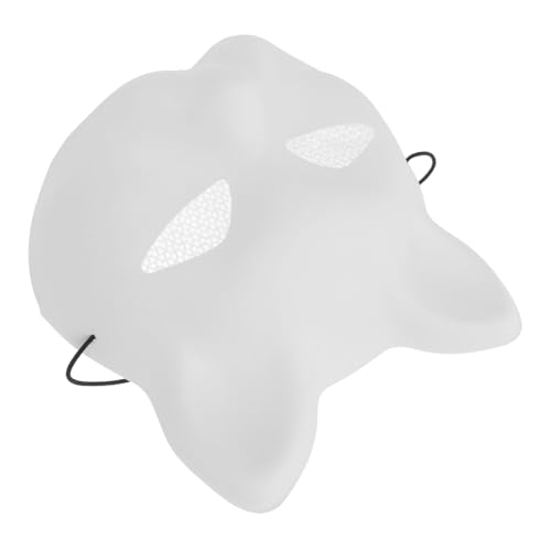 Mikinona Unbemalte Weiße Katzenmaske aus Kunststoff zum Bemalen DIY Maskerade Maske für Frauen Party Blank Mask Leichte Halbe Gesicht Maske für Halloween und Festival Mikinona Unbemalte Weiße Katzenmaske aus Kunststoff zum Bemalen DIY Maskerade Maske für Frauen Party Blank Mask Leichte Halbe Gesicht Maske für Halloween und Festival von Mikinona