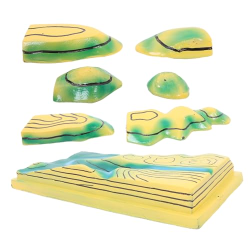 Mikinona Unterrichten Topografischer Modelle Geographiekarten Konturen Linienmodell Geländekonturkarte Für Schüler Landform Demonstrationstool Geländemodell Für Das Klassenzimmer von Mikinona