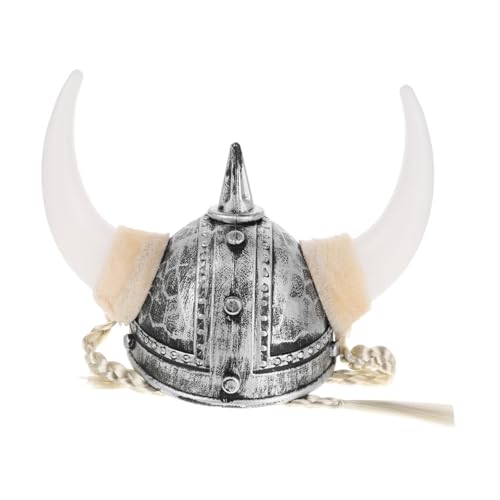 Mikinona Viking Horn Hut mit Zöpfen Karneval Party Kopfschmuck Herren Mittelalter Helm für Cosplay Kostüm und Festival Feierlichkeiten Mikinona Viking Horn Hut mit Zöpfen Karneval Party Kopfschmuck Herren Mittelalter Helm für Cosplay Kostüm und Festival Feierlichkeiten von Mikinona