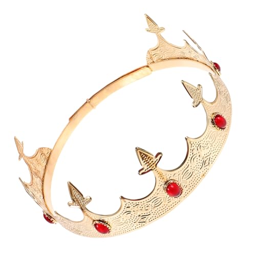 Mikinona Vintage Herren Königskrone Cosplay Party Krone mit Strassbesatz Verstellbare Königliche Kopfbedeckung für Fasching Bühnenauftritt und Geburtstagsfeier Mikinona Vintage Herren Königskrone Cosplay Party Krone mit Strassbesatz Verstellbare Königliche Kopfbedeckung für Fasching Bühnenauftritt und Geburtstagsfeier von Mikinona