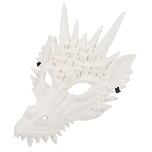 Mikinona Vollgesichtige Drachenmaske Gruselige Halloween Maske Maskenball Drachenmaske Tiermaske Papierdrachenmaske Gruselmaske Gruselige Halloween Maske Kostüm von Mikinona