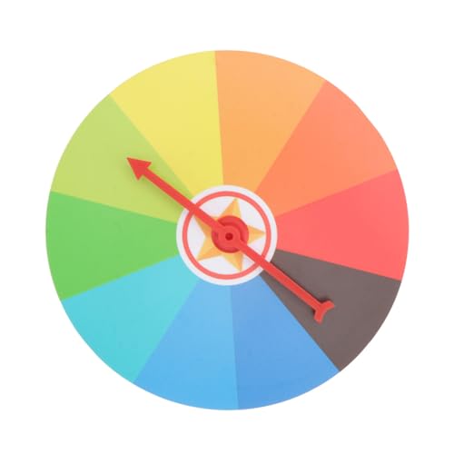 Mikinona Wall Mounted Rotating Prize Wheel Buntes Losrad für Karneval Party und Gewinnspiele Langlebig Leicht zu Montieren mit Drehbarem Zeiger für Veranstaltungen und Lernspiele von Mikinona