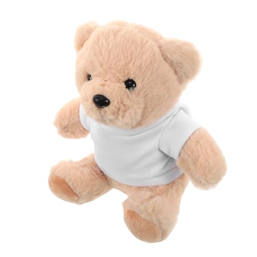 Mikinona Weicher Plüschbär mit Leerem T Shirt zum Selbstgestalten Kleiner Vielseitiges für Babyparty Geburtstag Feiertage Dekoration und Sammler von Mikinona
